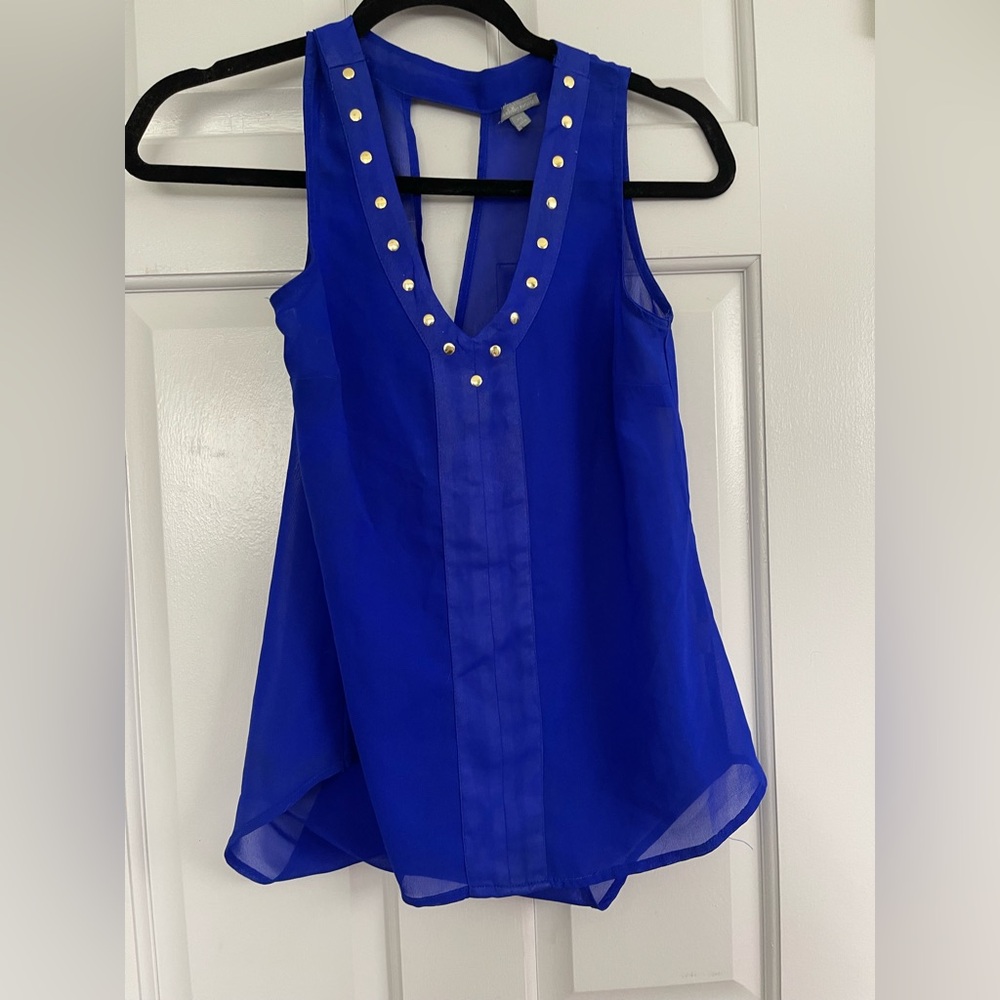 Royal blue sheer top!🦋